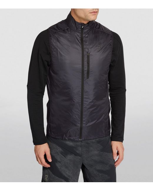 On Shoes Black Weather Gilet for men