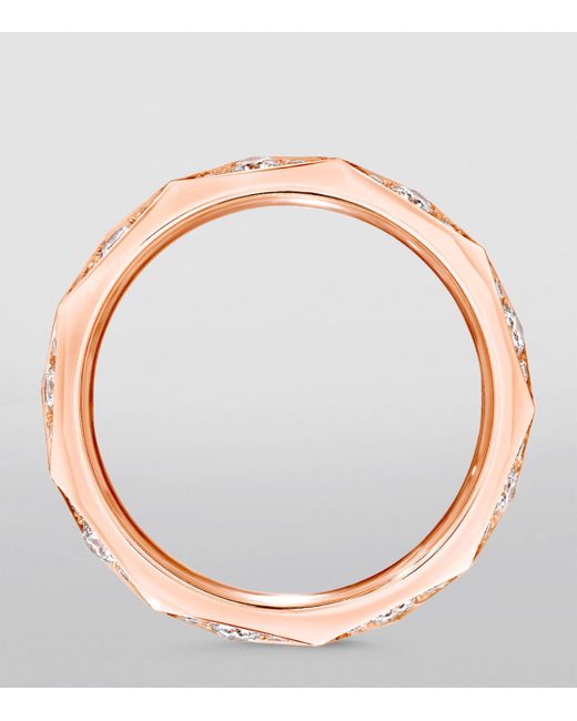 Graff Pink Rose Gold And Diamond Lg Signature Ring