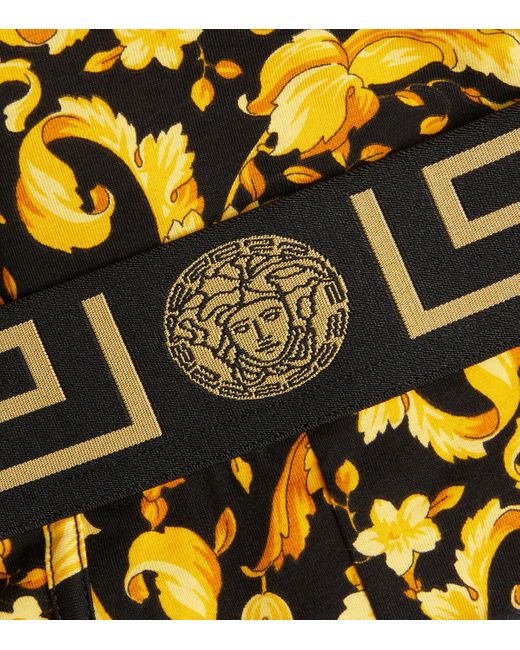 Versace Yellow Baroque Low-Rise Briefs for men