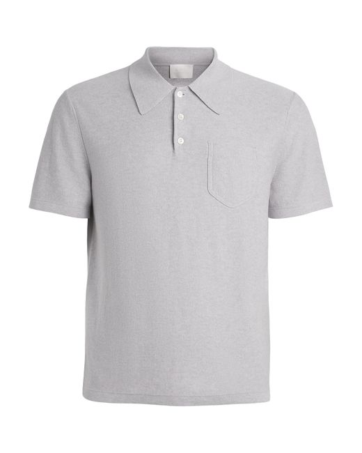 A.P.C. Gray Cotton-Cashmere Eliot Polo Shirt for men