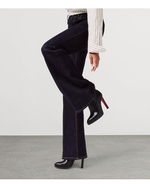 Christian Louboutin Black Fannylove Leather Ankle Boots 120