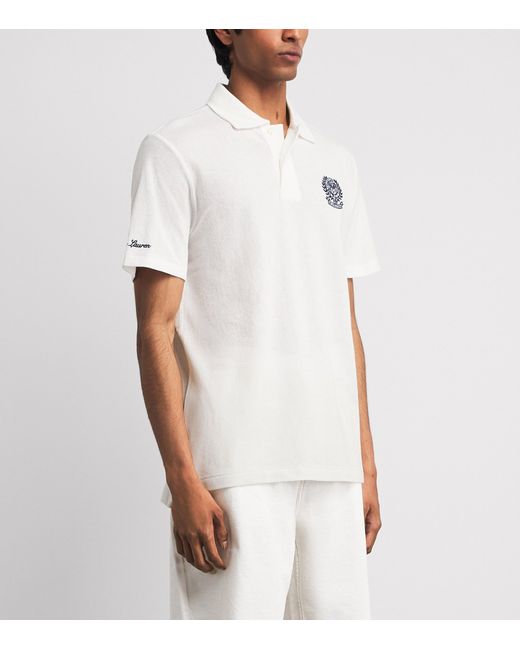 Polo Ralph Lauren White X Wimbledon Cotton Mesh Polo Shirt for men