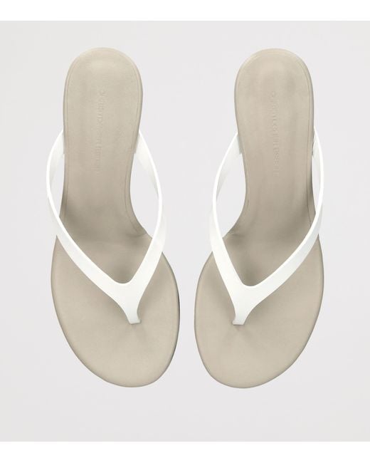 Christopher Esber White Leather Scala Wedge Sandals 45
