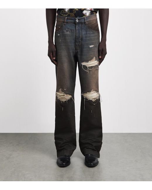 Amiri Gray Ripped Mx1 Straight Jeans for men