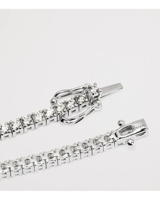 Harrods White And Diamond Tennis Bracelet