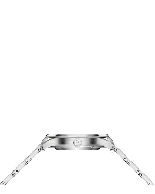 Piaget Metallic Stainless Steel And Diamond Polo Date Watch