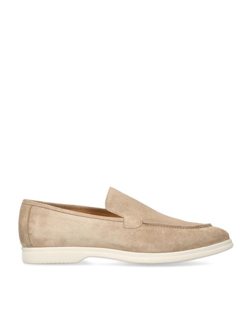 Eleventy Suede Loafers in Natural for Men | Lyst