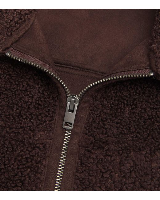 Vince Brown Sherpa Fleece Jacket for men