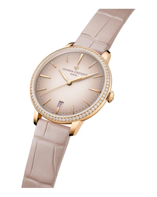 Vacheron Constantin Metallic Rose And Diamond Patrimony Self-Winding Watch