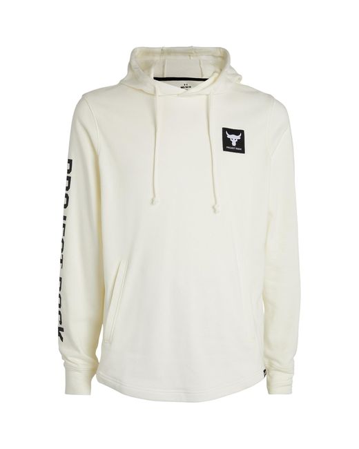 Under Armour Project Rock Brahma Bull Hoodie in White for Men | Lyst