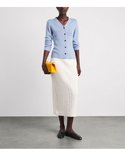 Emilia Wickstead Blue Merino Wool Ash Cardigan