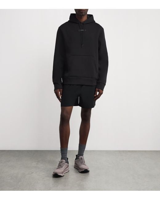 On Shoes Black Cott-Blend Focus Tech Hoodie for men