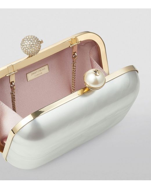 Jimmy Choo White Cloud Clutch Bag