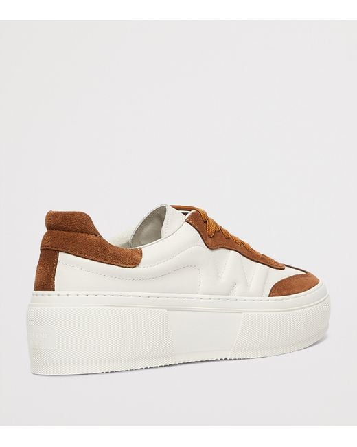 Weekend by Maxmara Brown Leather Platform Sneakers