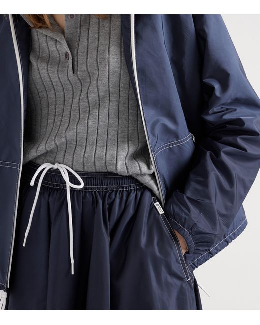 Prada Blue Re-Nylon Lightweight Midi Skirt
