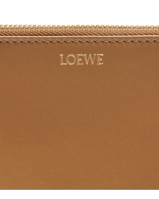 Loewe Brown Knot Foil-logo Leather Pouch