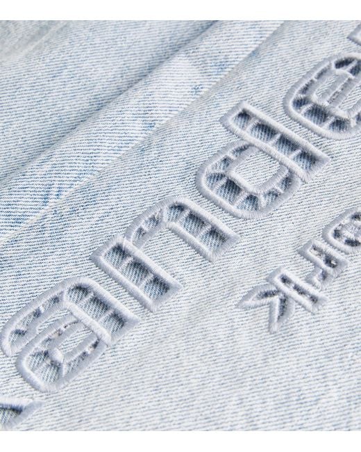 Alexander Wang Blue Logo-cut-out Straight Jeans