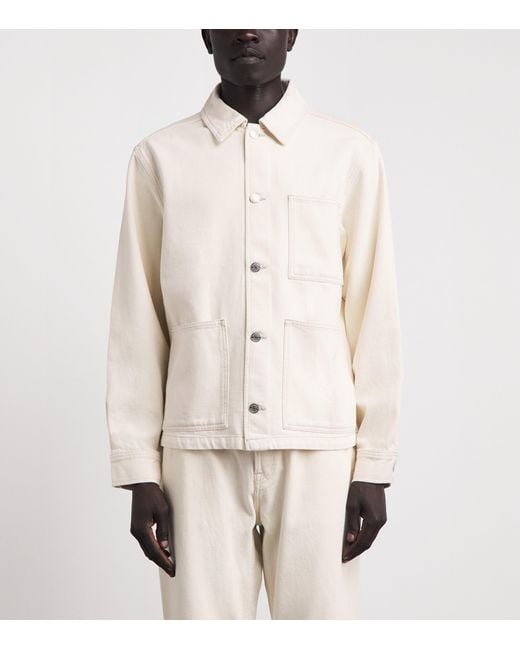 Samsøe & Samsøe White Organic Cotton Sachore Overshirt for men