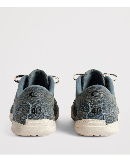 Balenciaga Green Denim Hamptons Sneakers