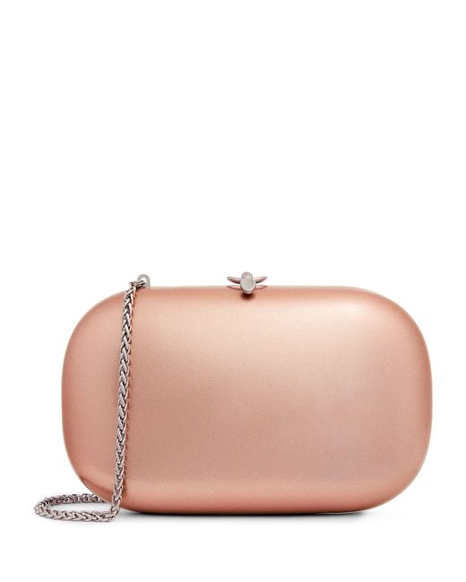Jeffrey Levinson Pink Oval Elina Plus Clutch Bag