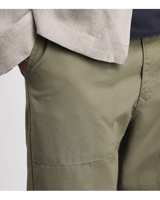 Barbour Green Twill Sherburn Shorts for men