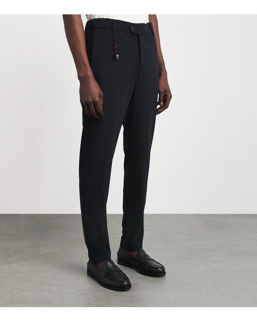 Marco Pescarolo Blue Virgin Wool Trousers for men