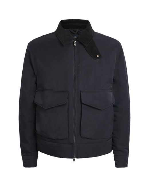 Fred Perry Black Padded Caban Jacket for men