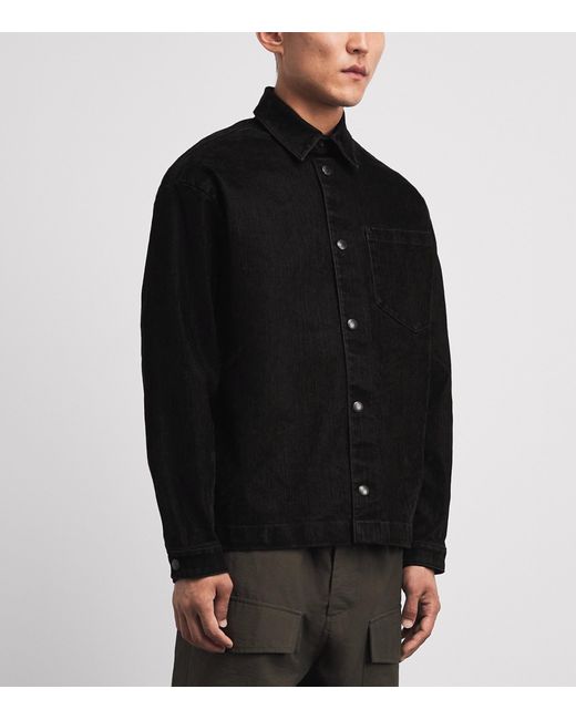 7 For All Mankind Black Denim Overshirt for men