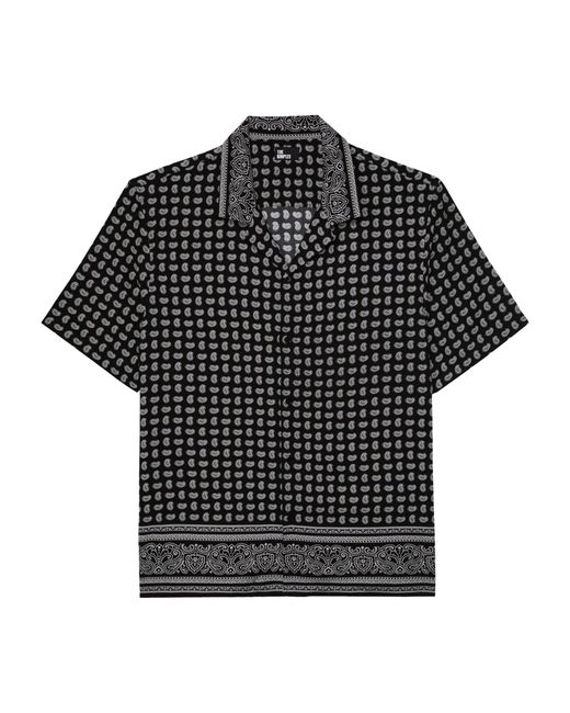 The Kooples Black Paisley Print Shirt for men