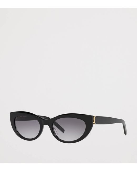 Saint Laurent Black Acetate Cat Eye Sunglasses
