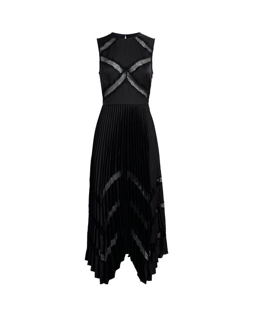 strapless open back dress Black Contrast Pleated Skirt Midi Dress – Ah Là Laà Lifestyle Boutique