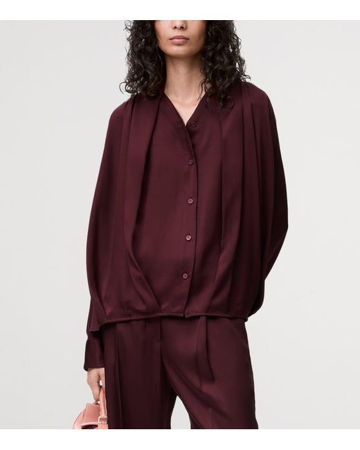 Loewe Purple Silk Pyjama Blouse