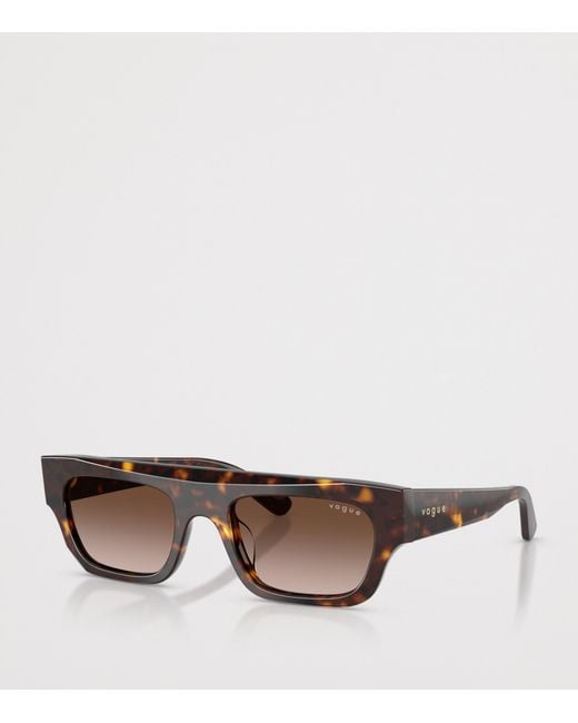 Vogue Brown Rectangular Sunglasses