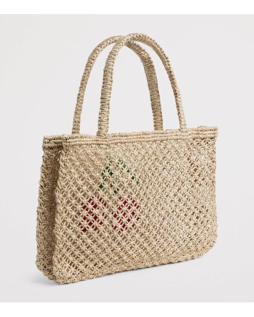 The Jacksons Pink Jute Cherry Tracey Tote Bag