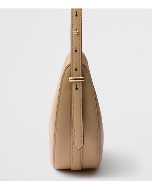 Prada Metallic Leather Arqué Shoulder Bag