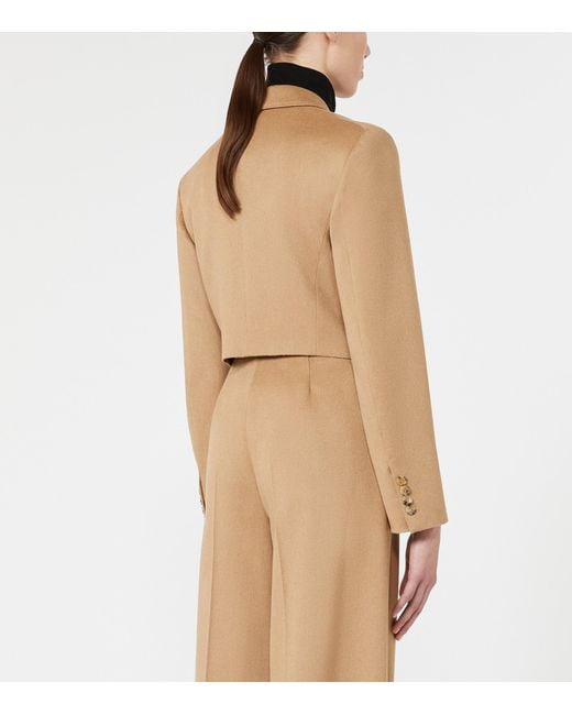 Max Mara Natural Camelwool Cropped Blazer