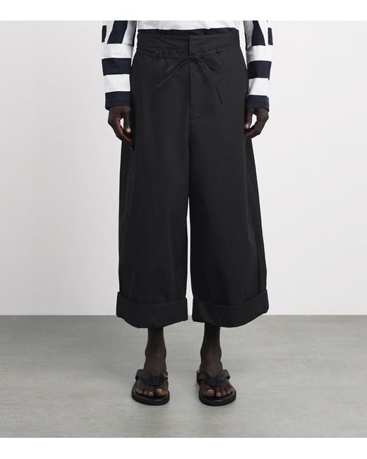 Jacquemus Black Cotton Marin Trousers for men