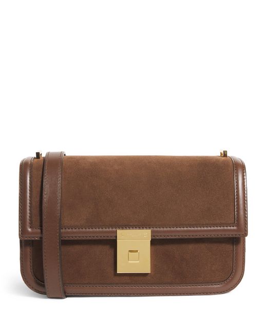 DeMellier London Brown Suede Paris Cross-Body Bag