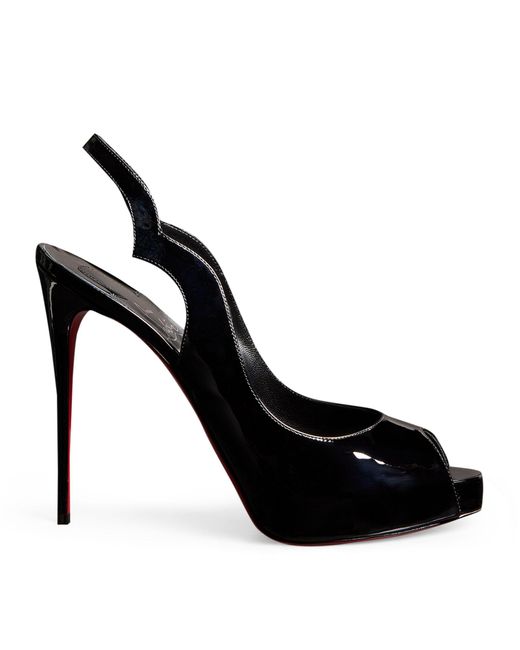 Christian Louboutin Leather Hot Chick Sling Alta Patent Slingback Pumps