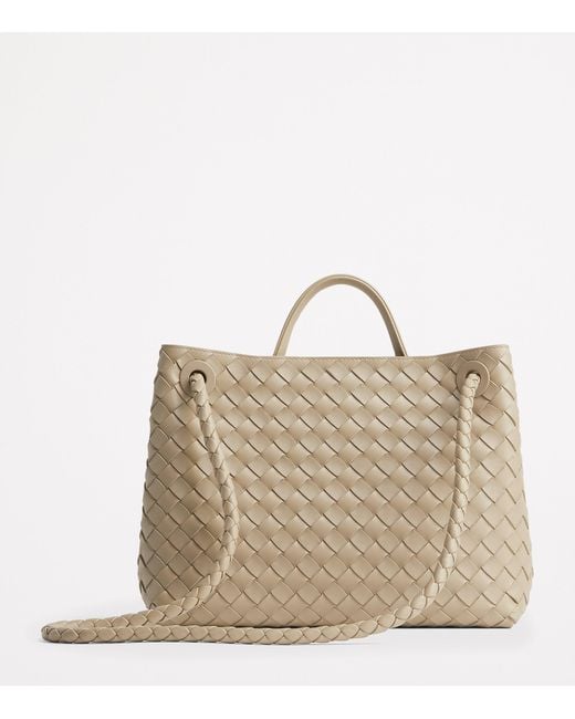 Bottega Veneta Natural Medium Leather Andiamo Shoulder Bag