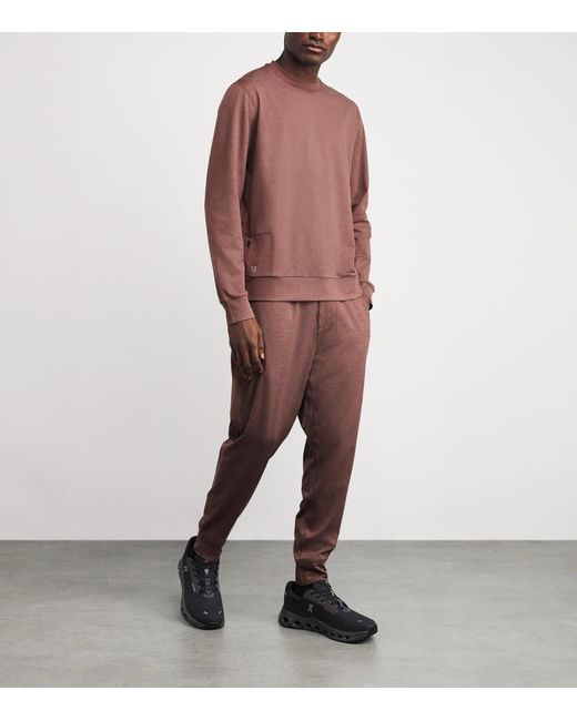 vuori Brown Ponto Performance Sweatshirt for men