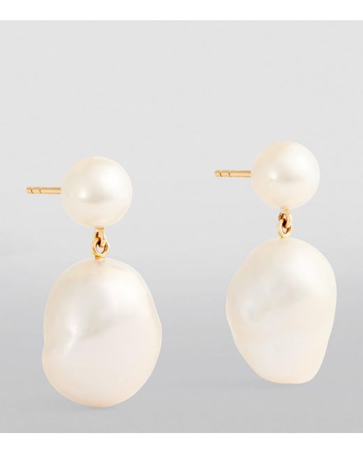 Sophie Bille Brahe Natural And Pearl Venus Blanc Earrings
