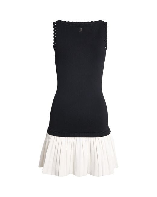 Sandro Black Boat-Neck Mini Dress
