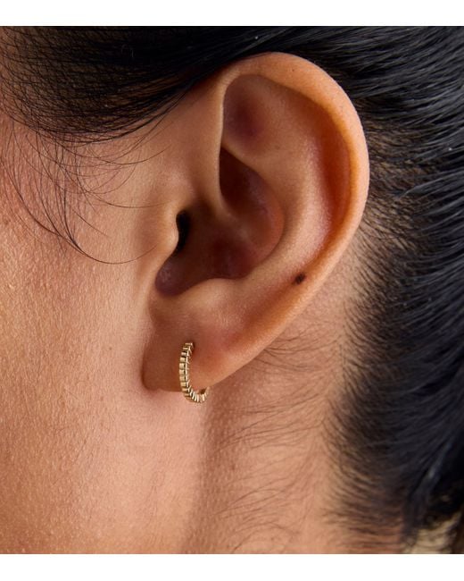 Astrid & Miyu Metallic Ridged Huggie Hoop Earrings
