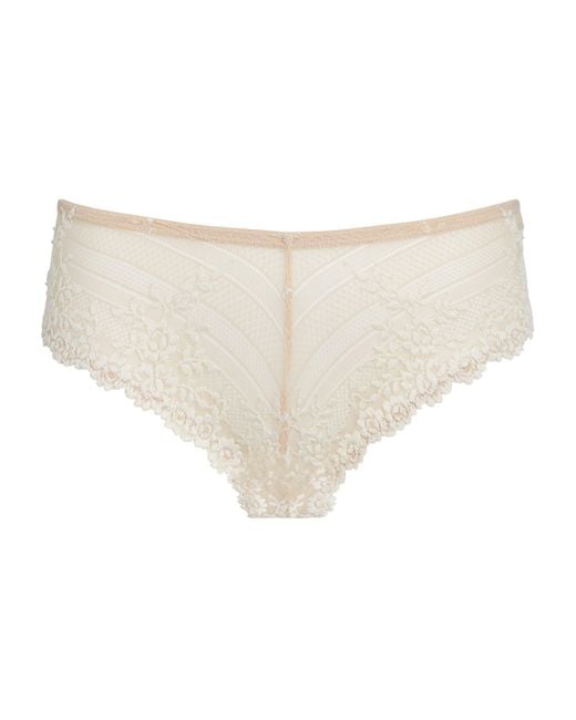 Wacoal White Embrace Lace Tanga Briefs