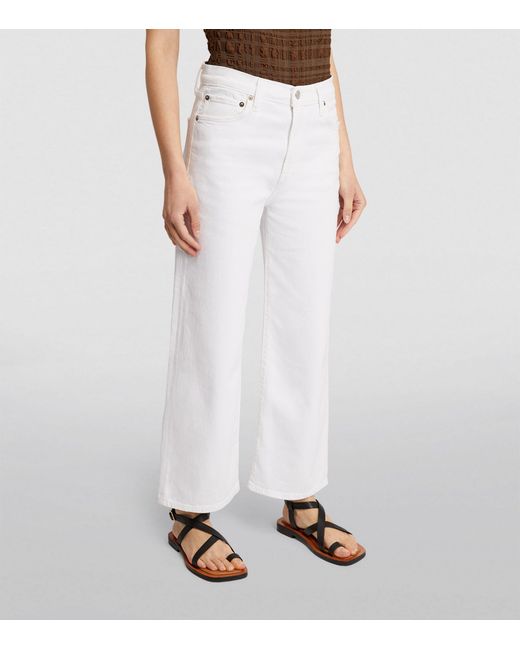 Agolde White Harper Crop Jeans