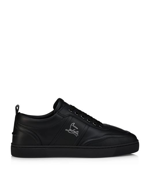 Christian Louboutin Black Retero Leather Low-Top Sneakers for men