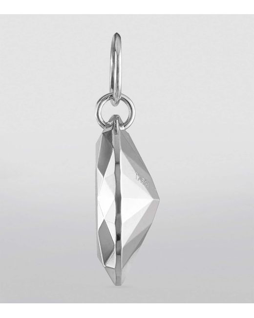 Maria Tash White Faceted Marquise Charm