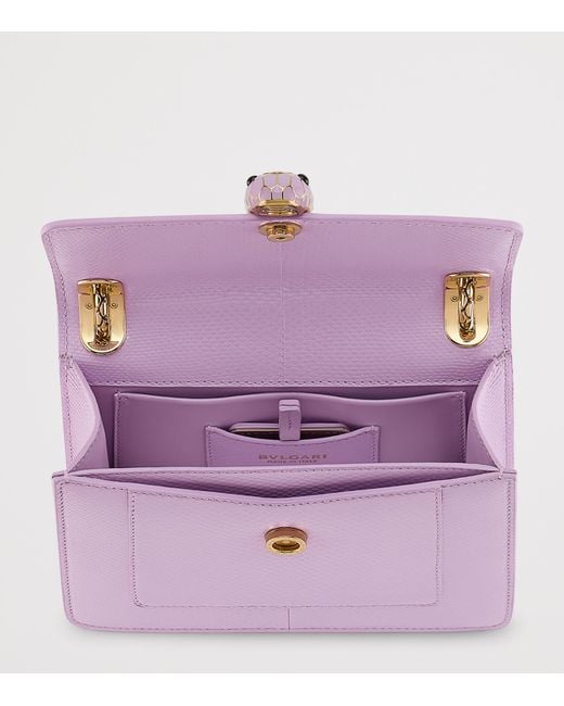 BVLGARI Purple Small Leather Serpenti Forever Day-To-Night Shoulder Bag