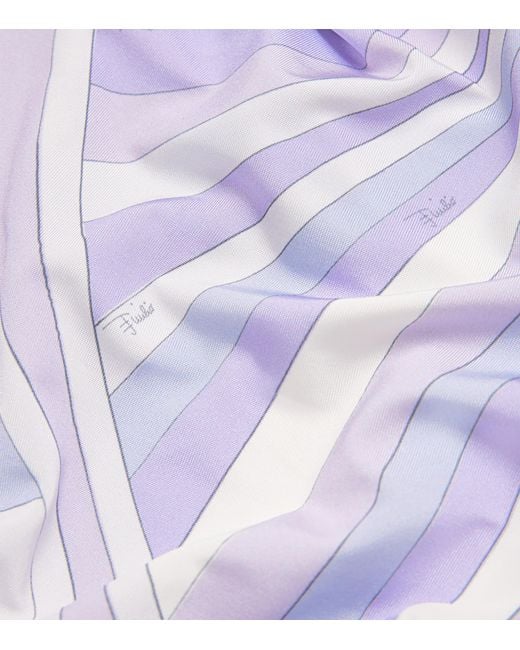 Emilio Pucci Purple Satin Iride Print Mini Dress